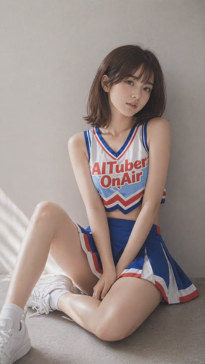 Realistic Cheerleader Portrait - AI image template preview