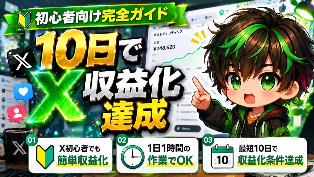 Japanese X Monetization Thumbnail - AI image template preview