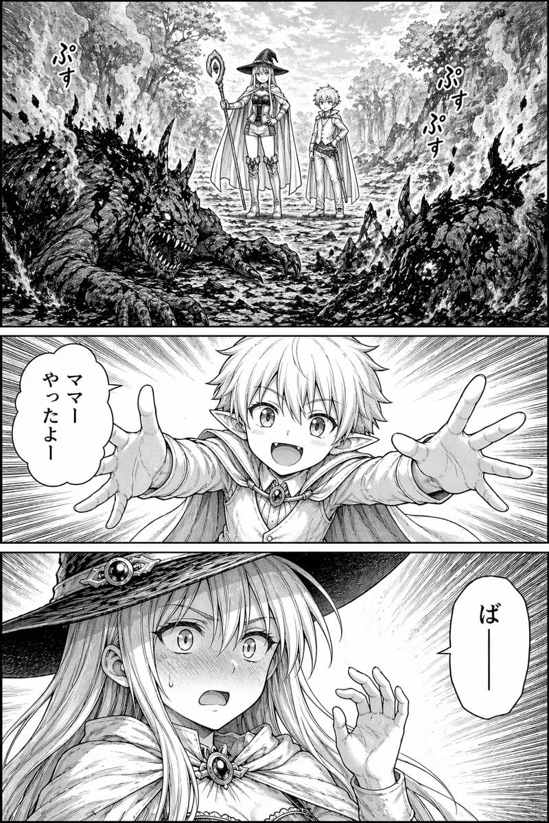 Fantasy Manga Page in Forest - AI image template preview