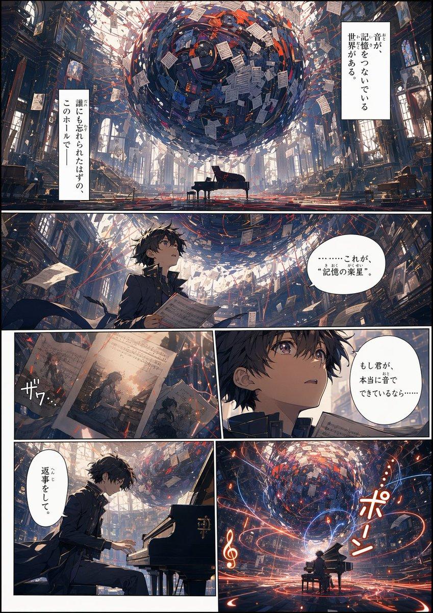 Memory Archive Manga Page - AI image template preview