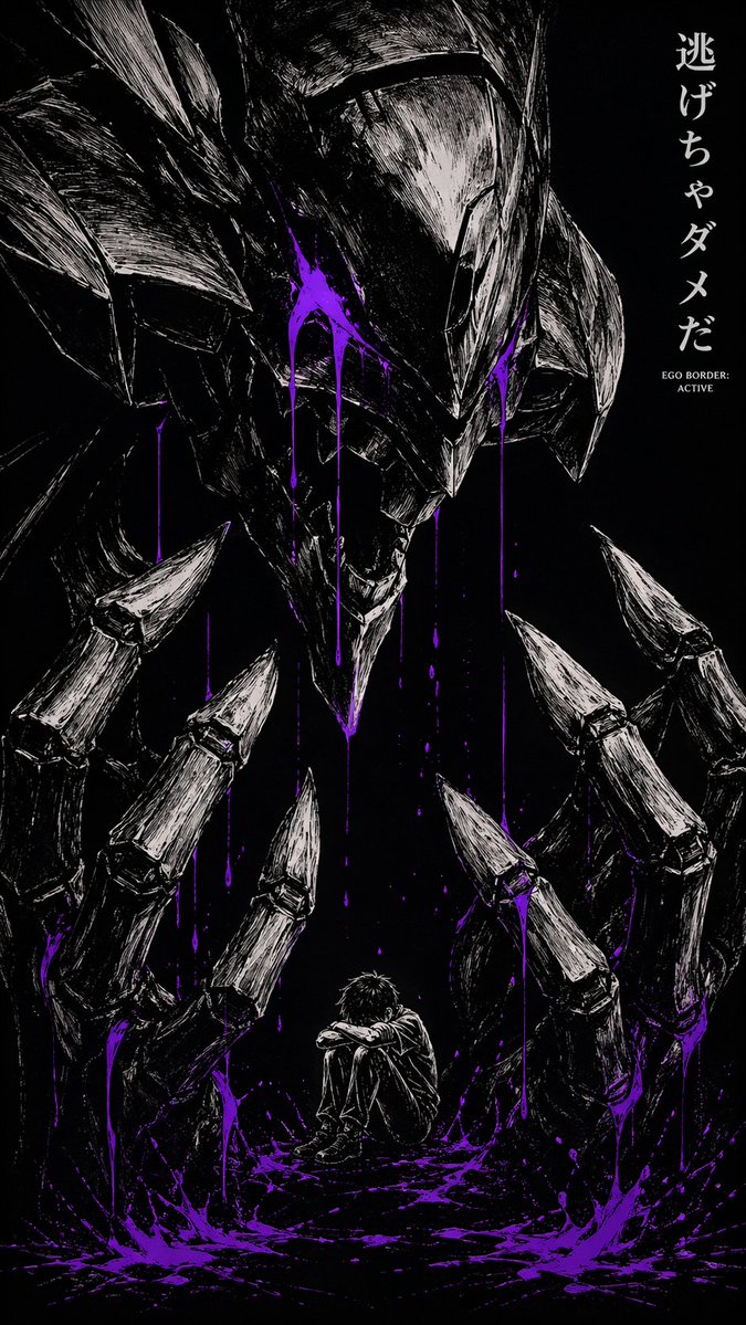 Dark Manga Monster Poster - AI image template preview