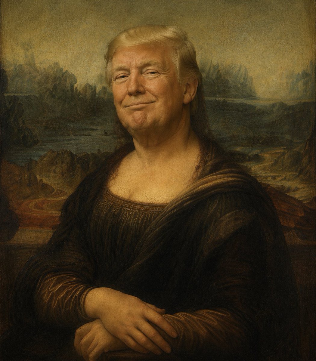 Censored Mona Lisa Oil Portrait - AI image template preview