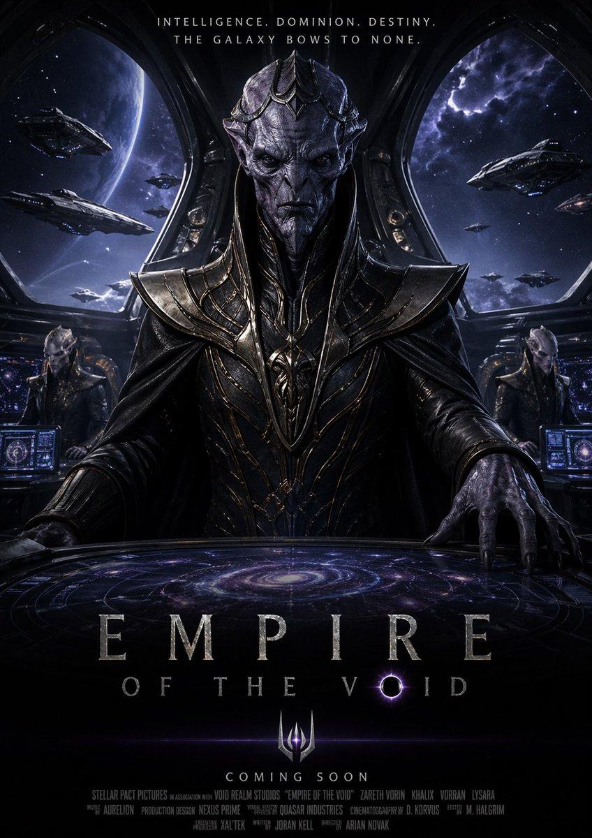 Dark Space Emperor Movie Poster - AI image template preview