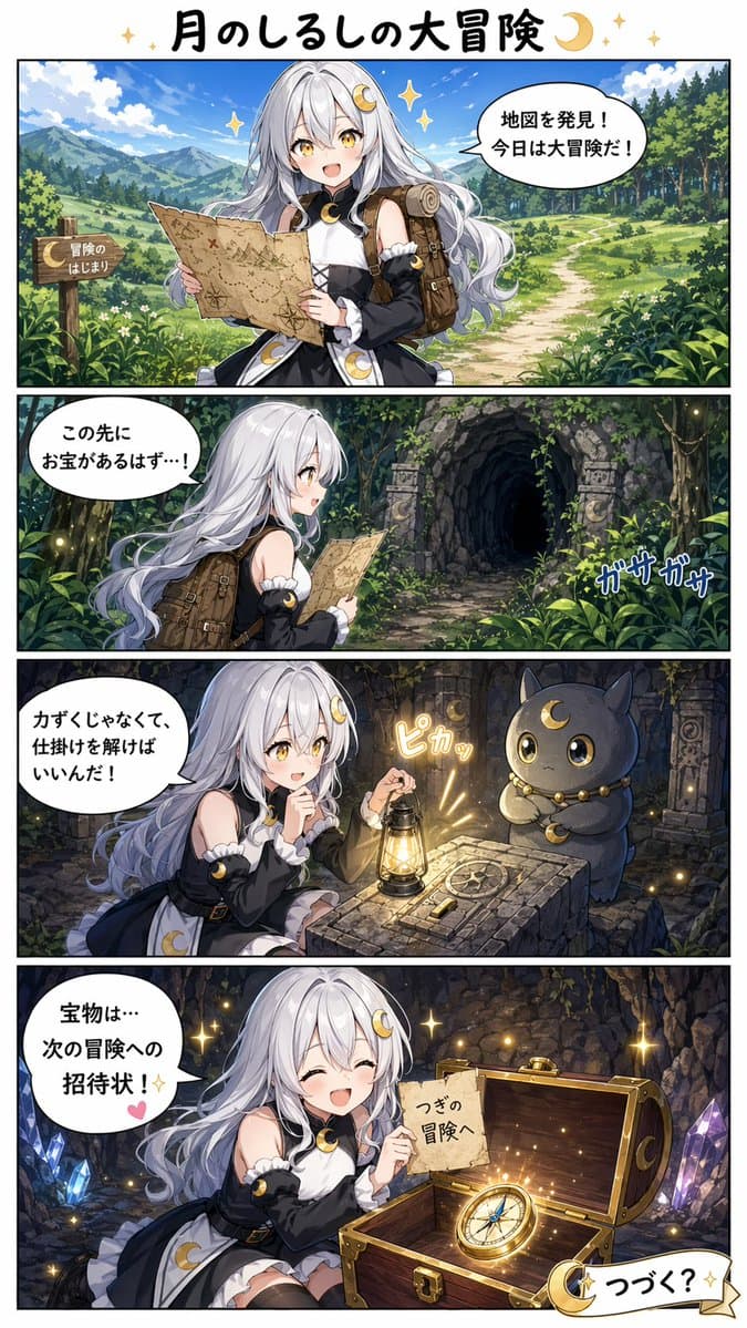 Moon Mark Adventure Comic Page - AI image template preview