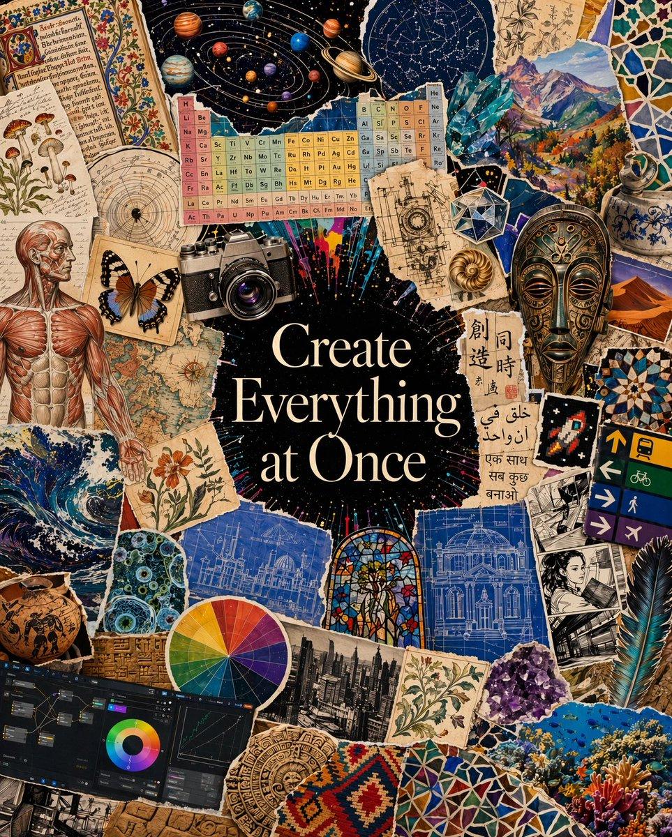 Maximalist Create Everything Poster - AI image template preview
