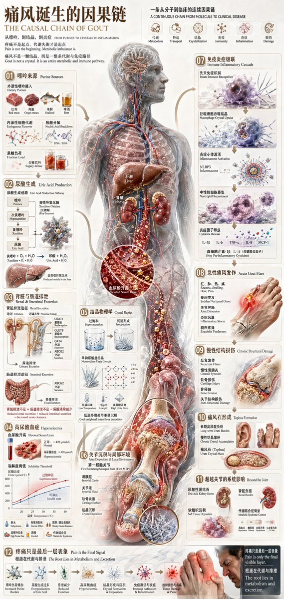 Chinese Medical Gout Infographic Poster - AI image template preview