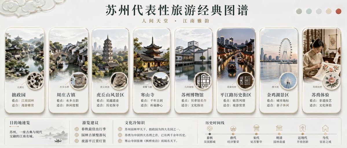 Suzhou Classic Travel Infographic - AI image template preview