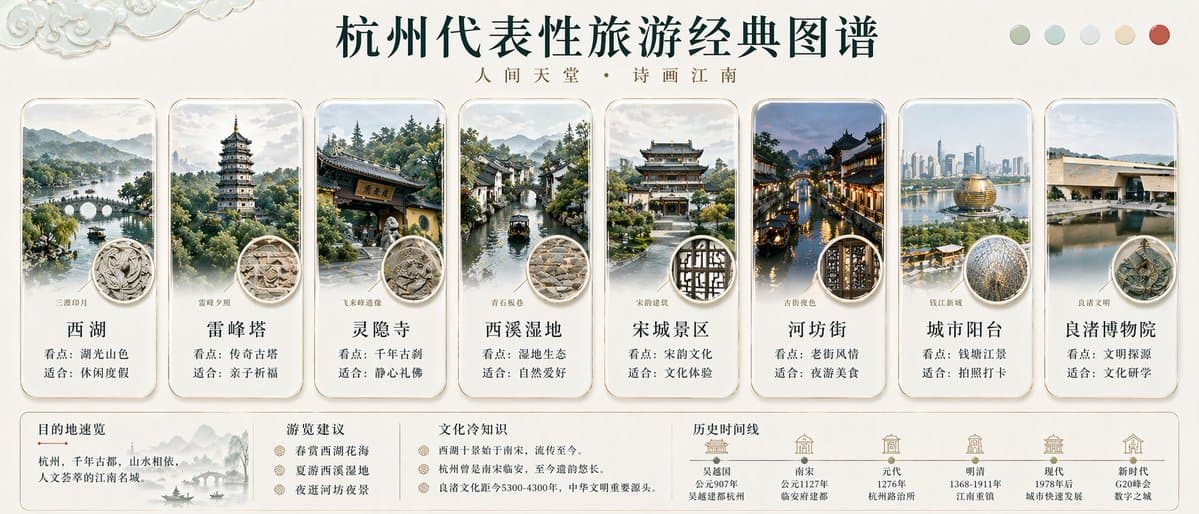Hangzhou Travel Infographic Poster - AI image template preview