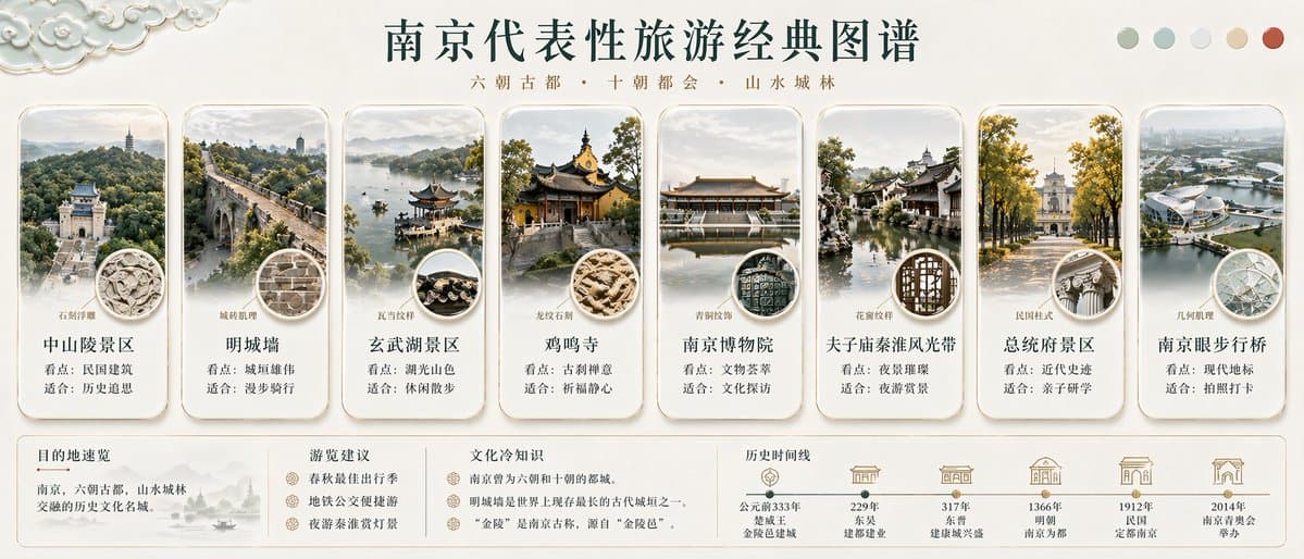 Nanjing Classic Tourism Atlas Poster - AI image template preview