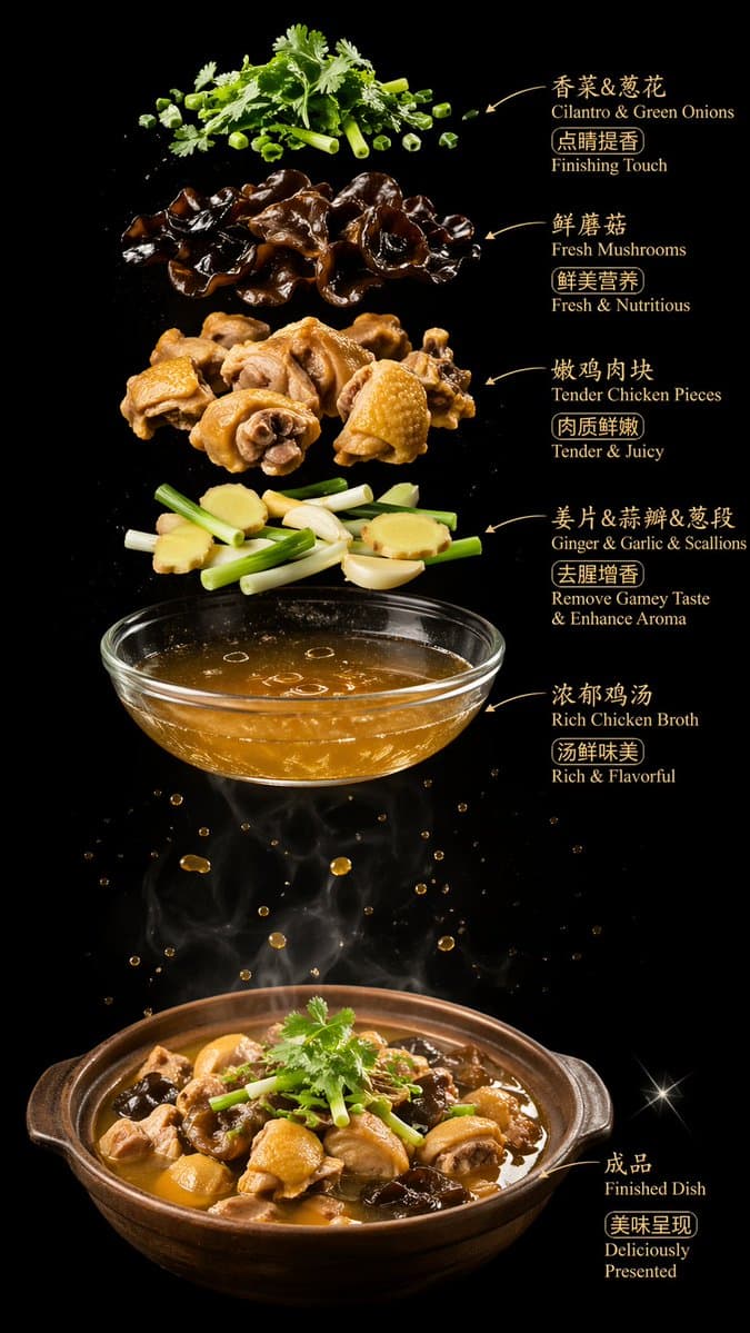 Luxury Chicken Soup Ingredient Poster preview