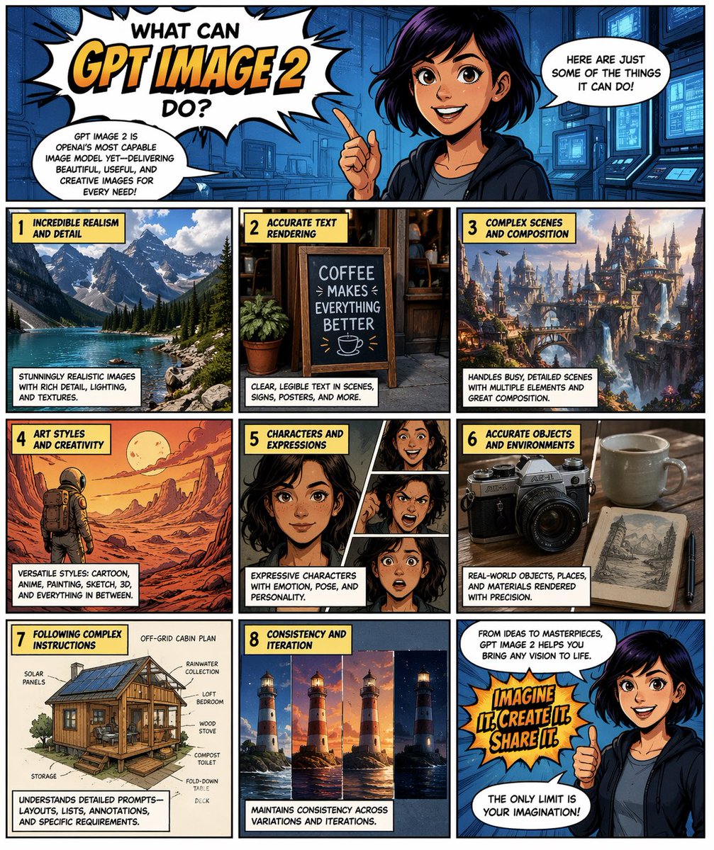 Comic Page for GPT Image 2 Capabilities - AI image template preview