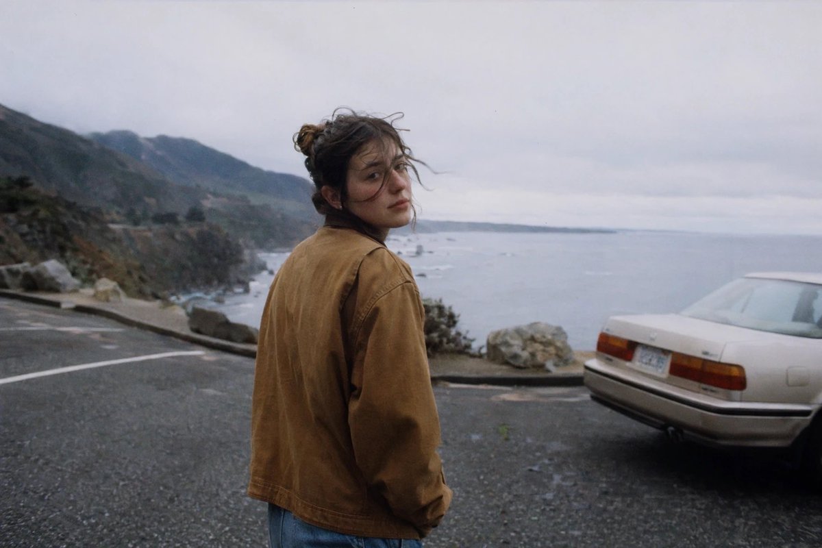 Moody Coastal Road Trip Portrait - AI image template preview