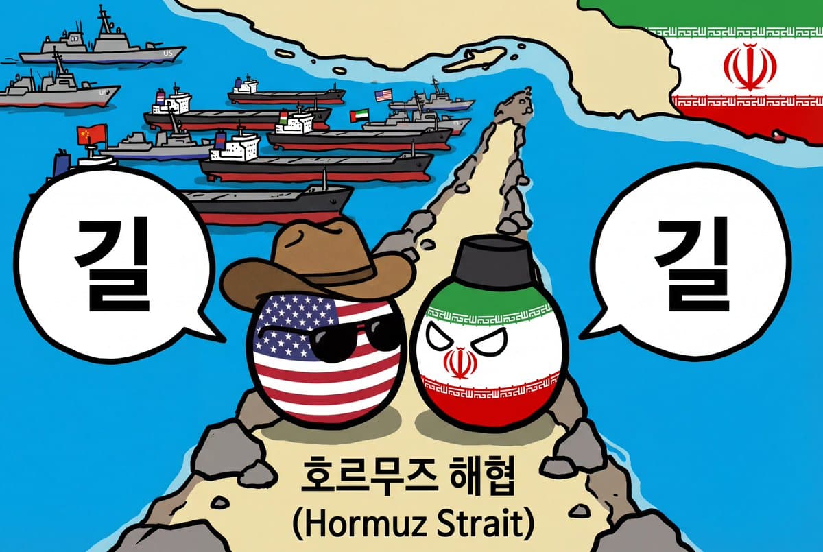 Countryball Hormuz Strait Standoff - AI image template preview