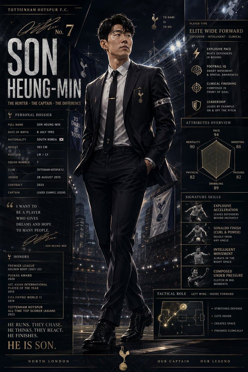 Luxury Football Captain Infographic Poster - AI image template preview