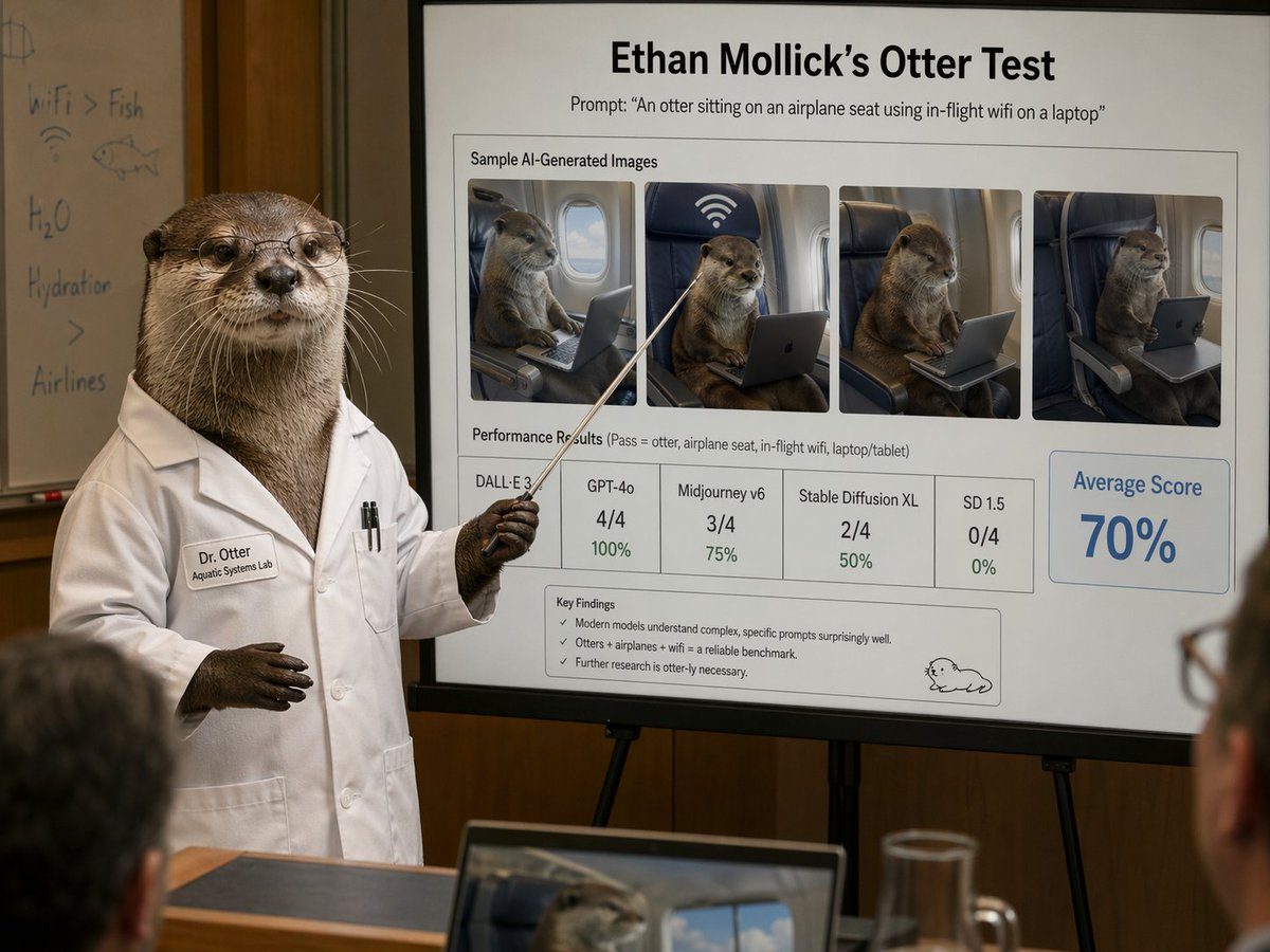 Otter Scientist Presentation Slide - AI image template preview