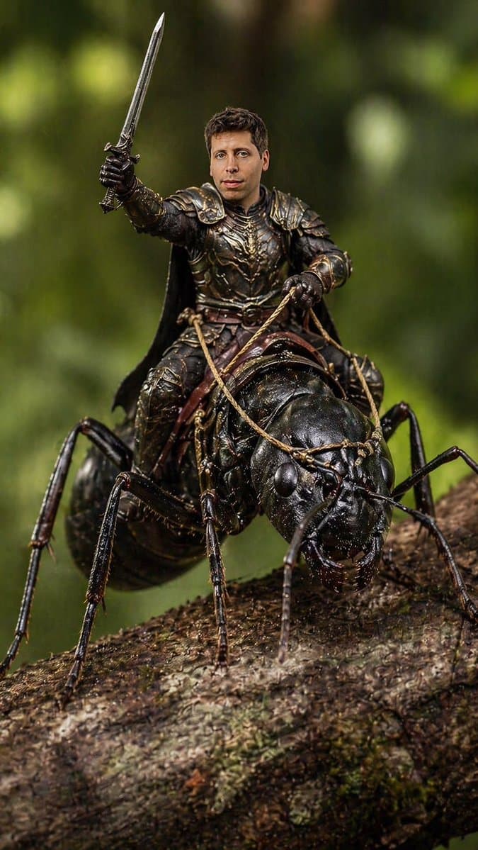Ant Warrior Macro Photography - AI image template preview