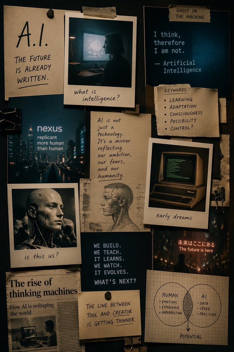 Cinematic AI mood board prompt - AI image template preview