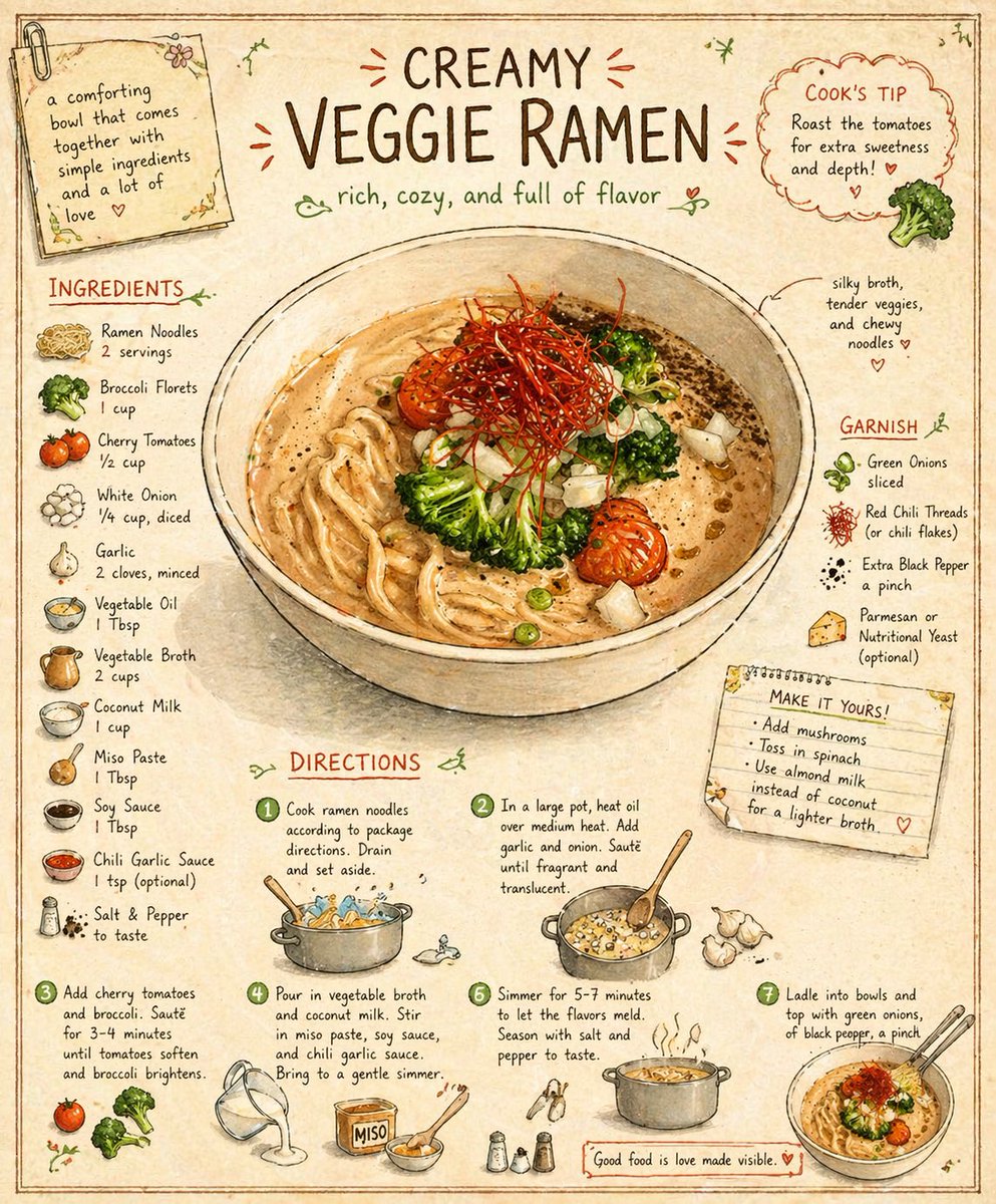 Vintage Cookbook Illustration - AI image template preview