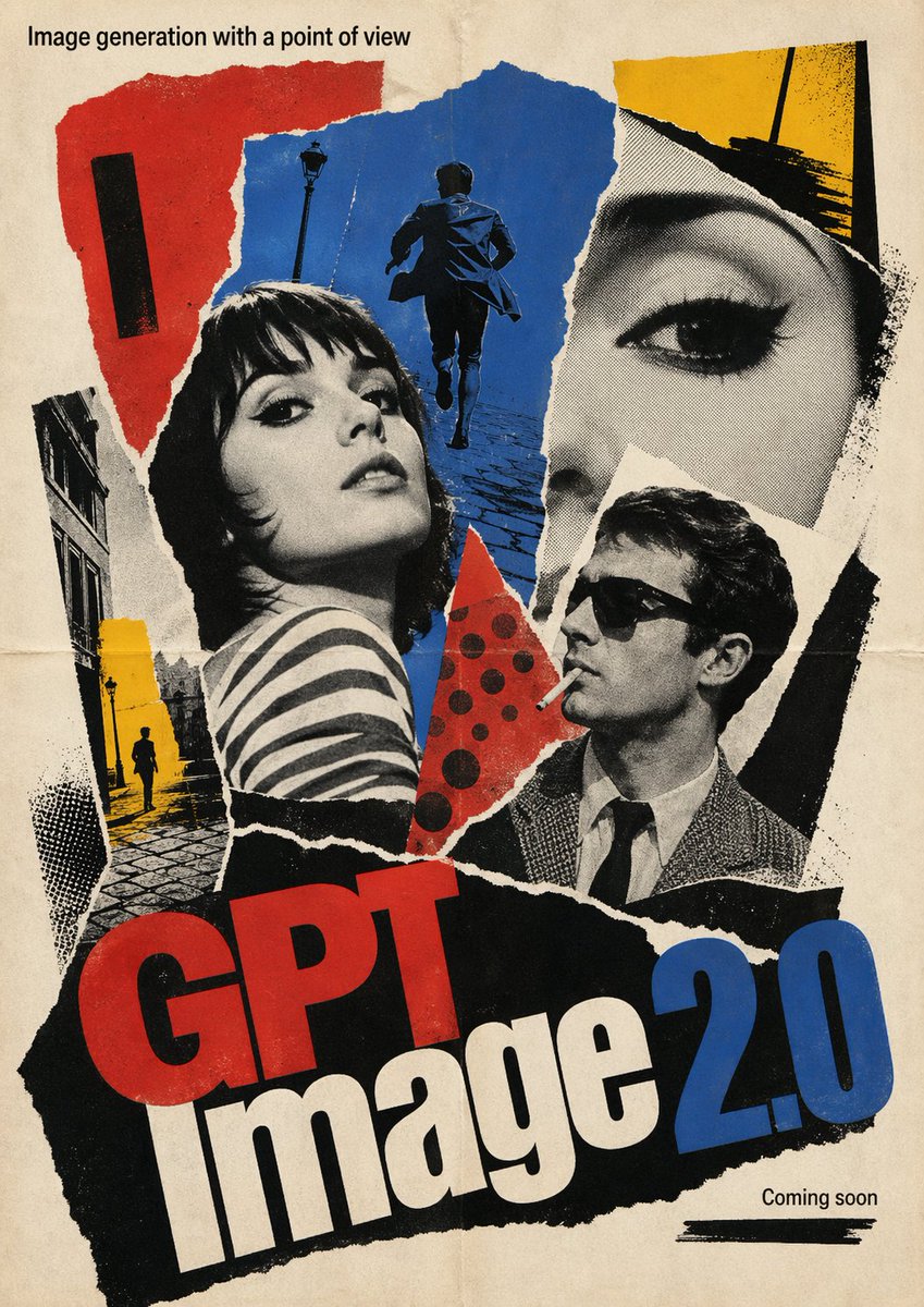 1960s French New Wave Movie Poster - AI image template preview