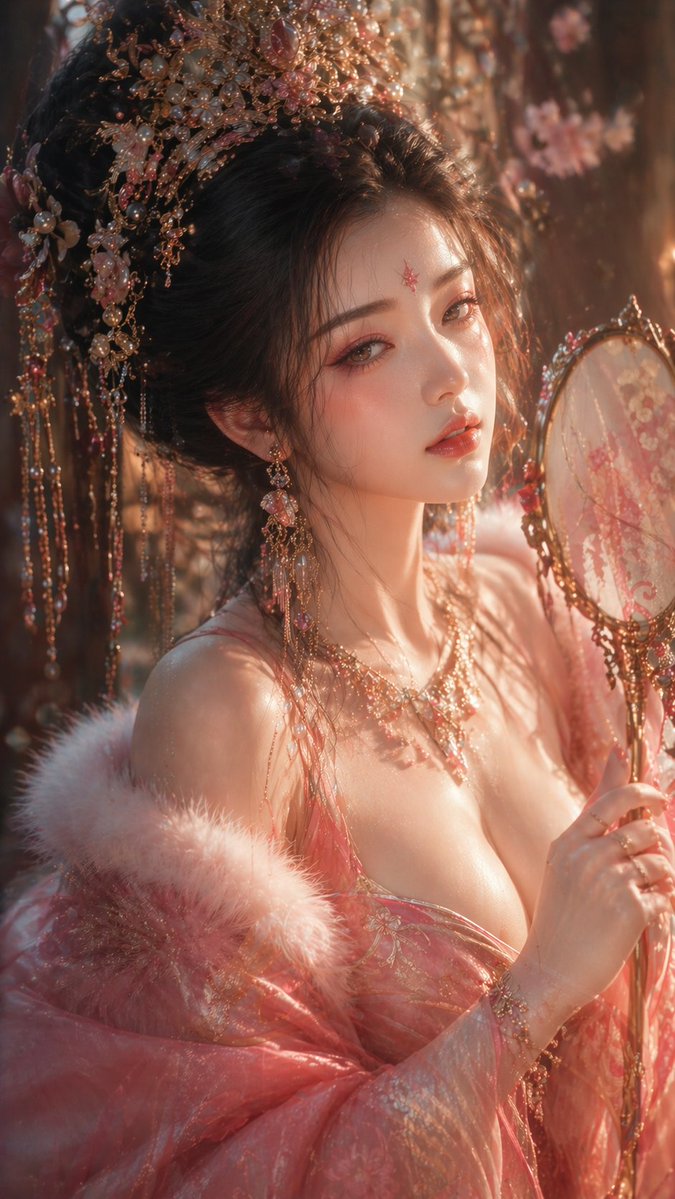Tang Dynasty Aesthetic CG Illustration - AI image template preview