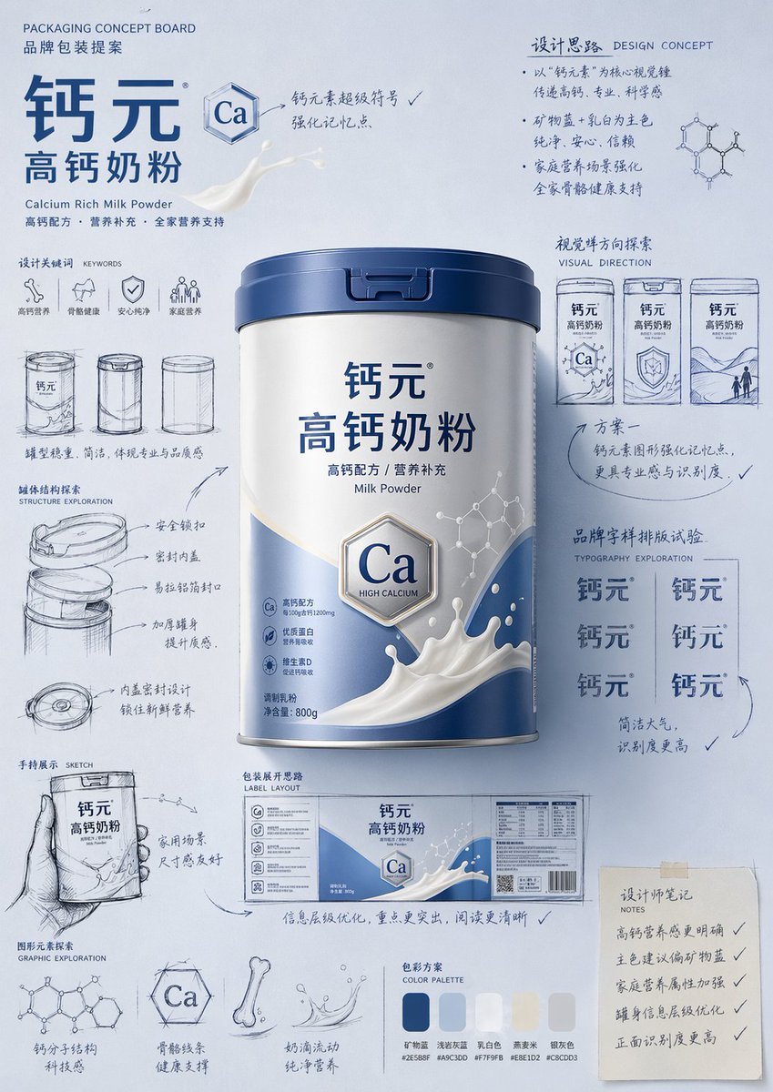 Packaging Design Proposal Board Prompt - AI image template preview