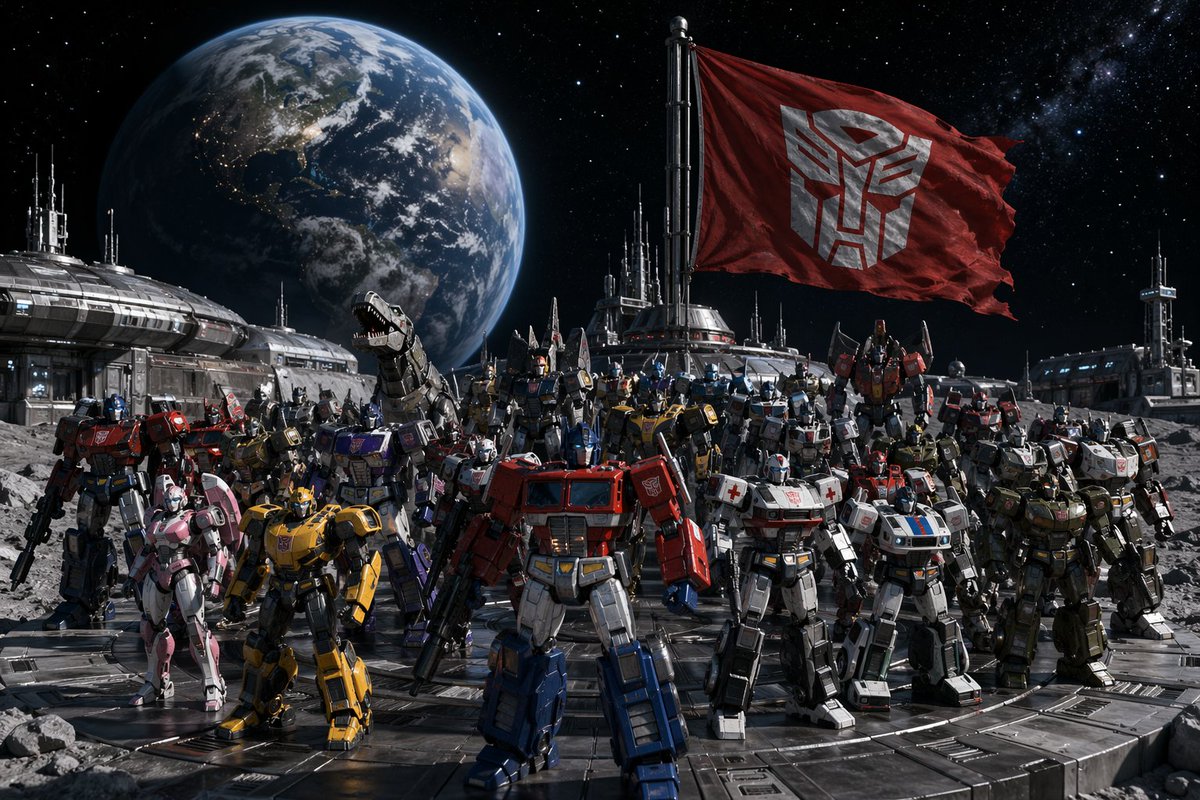 Transformers Space Scenes Prompt - AI image template preview