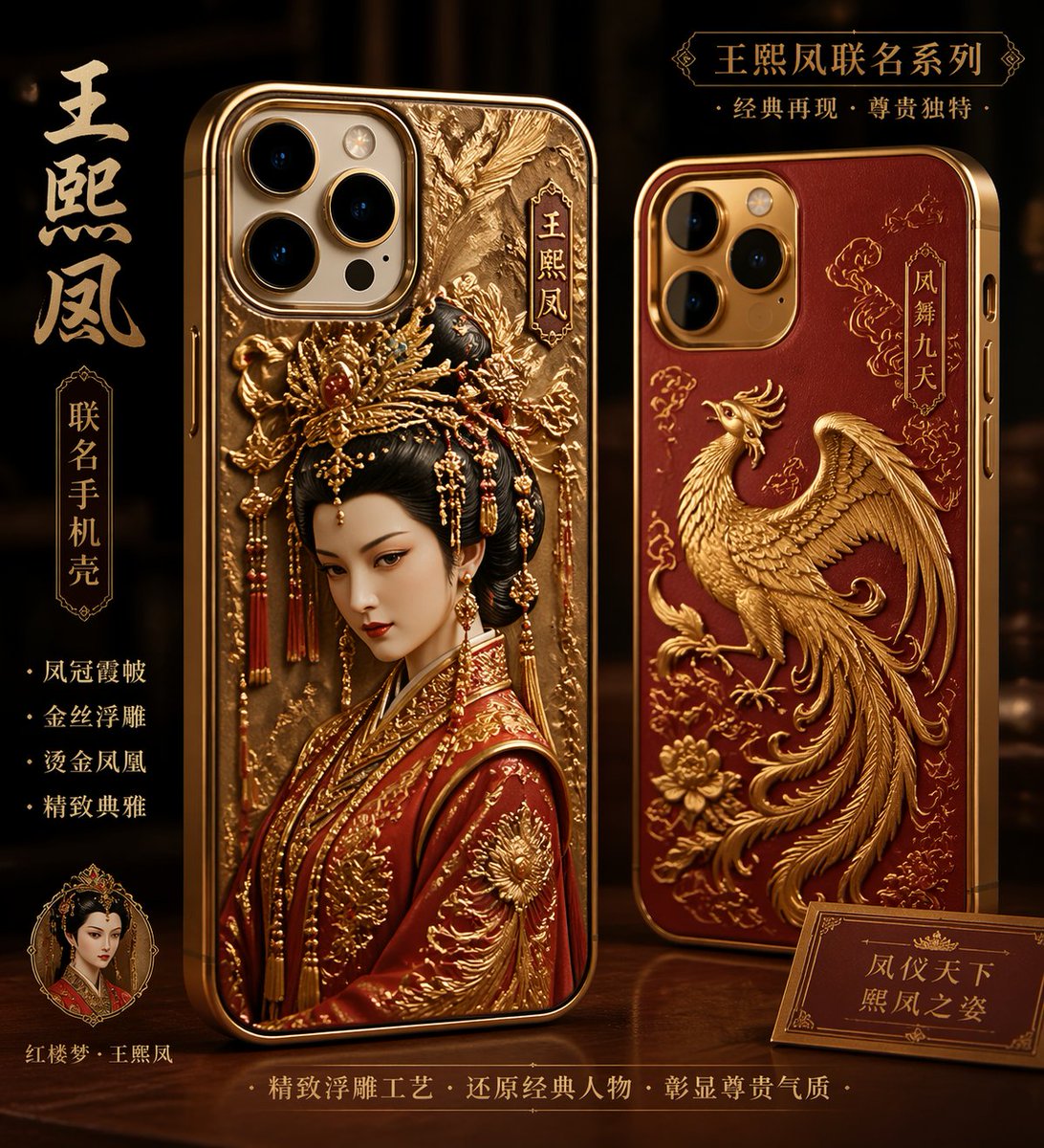 Classical Chinese Phone Case Design - AI image template preview