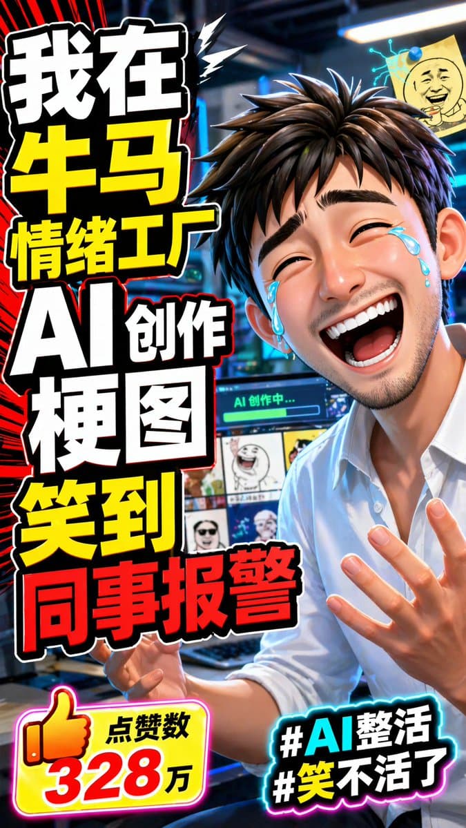 Social Media Meme Cover - AI image template preview