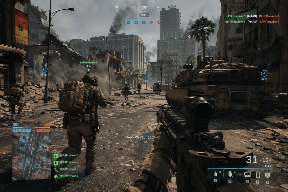 Battlefield In-game Screenshot Prompt - AI image template preview