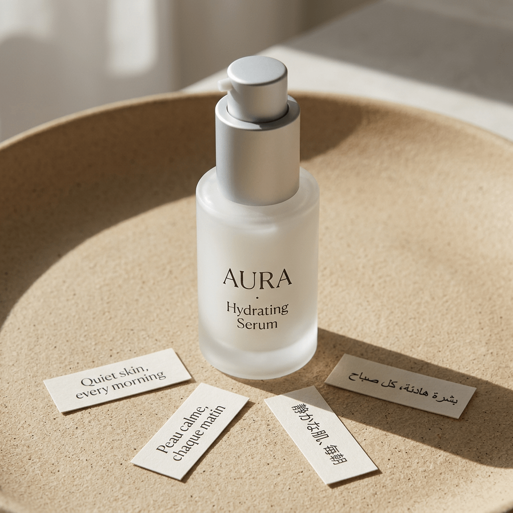 Minimalist Hydrating Serum Product Shot - AI image template preview