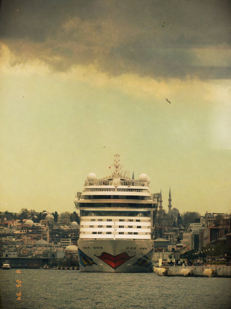 Vintage Cruise Ship in Istanbul - AI image template preview