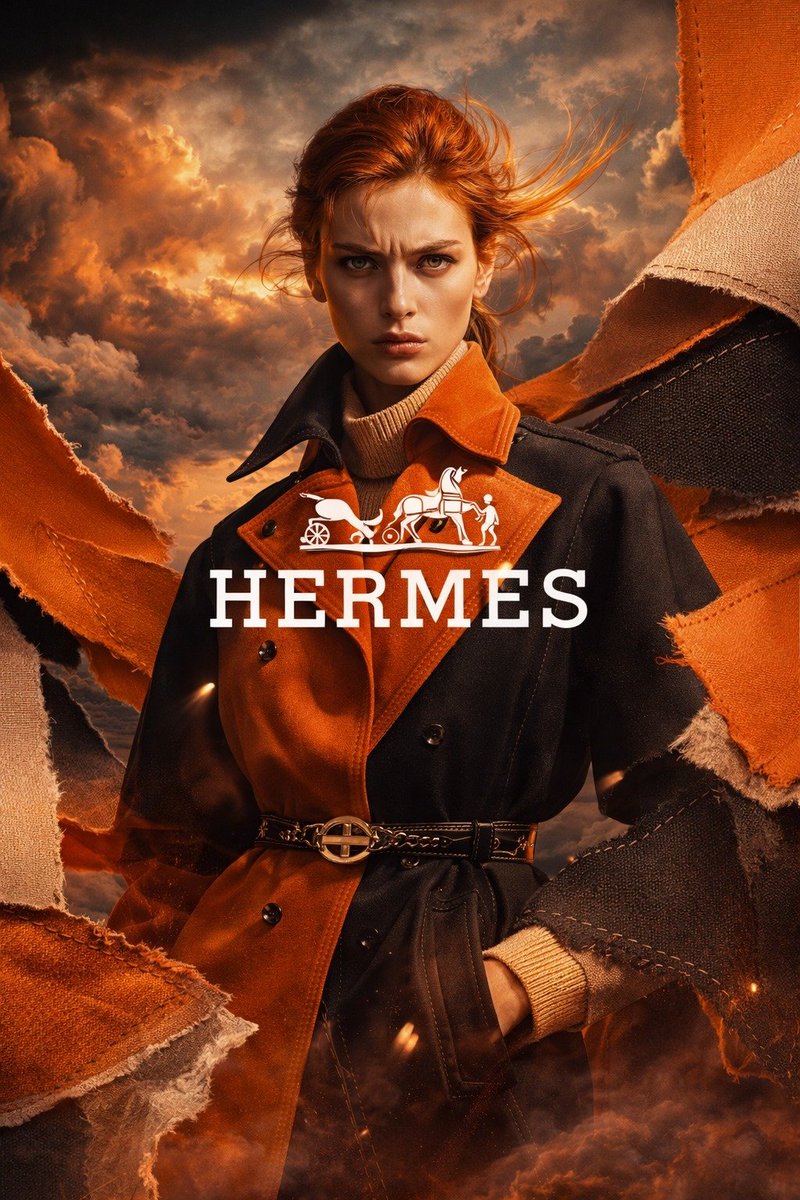 Luxury Trench Fashion Ad - AI image template preview