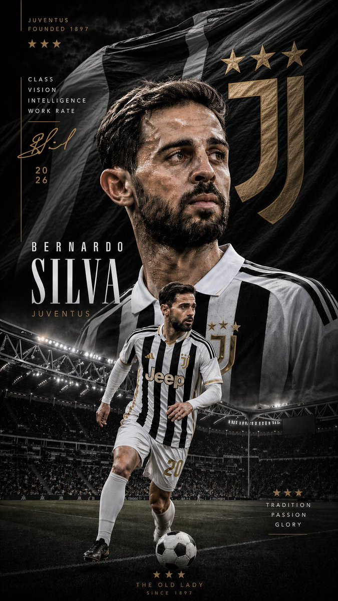 Juventus Cinematic Player Poster - AI image template preview
