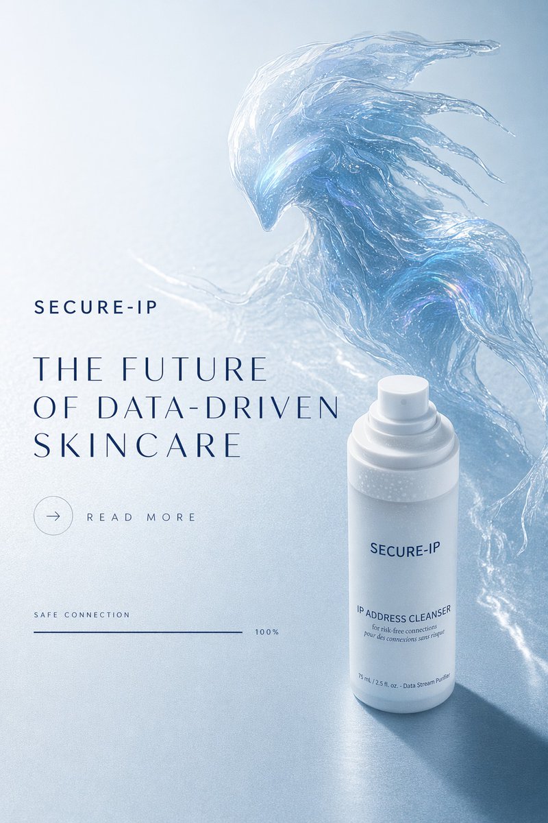 Futuristic Data-Driven Skincare Ad - AI image template preview