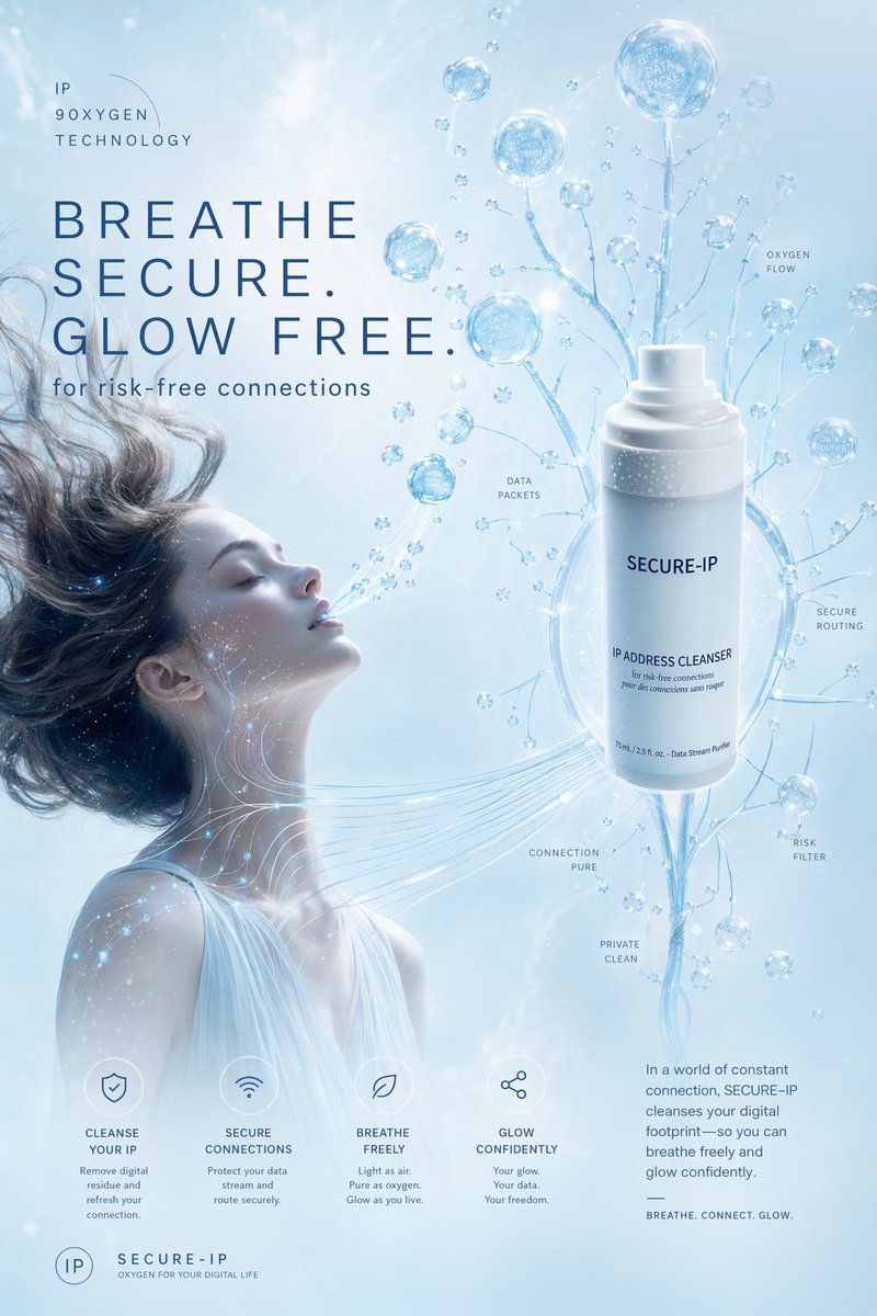 Futuristic Secure-IP Ad Poster - AI image template preview