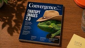 Magazine Cover on Desk with Cowboy Chameleon preview