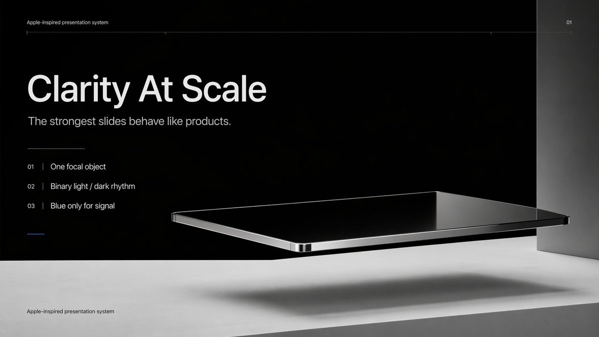 Apple-Style Minimal Presentation Cover - AI image template preview
