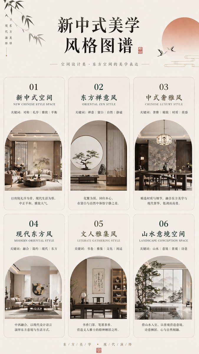 New Chinese Aesthetics Style Chart - AI image template preview