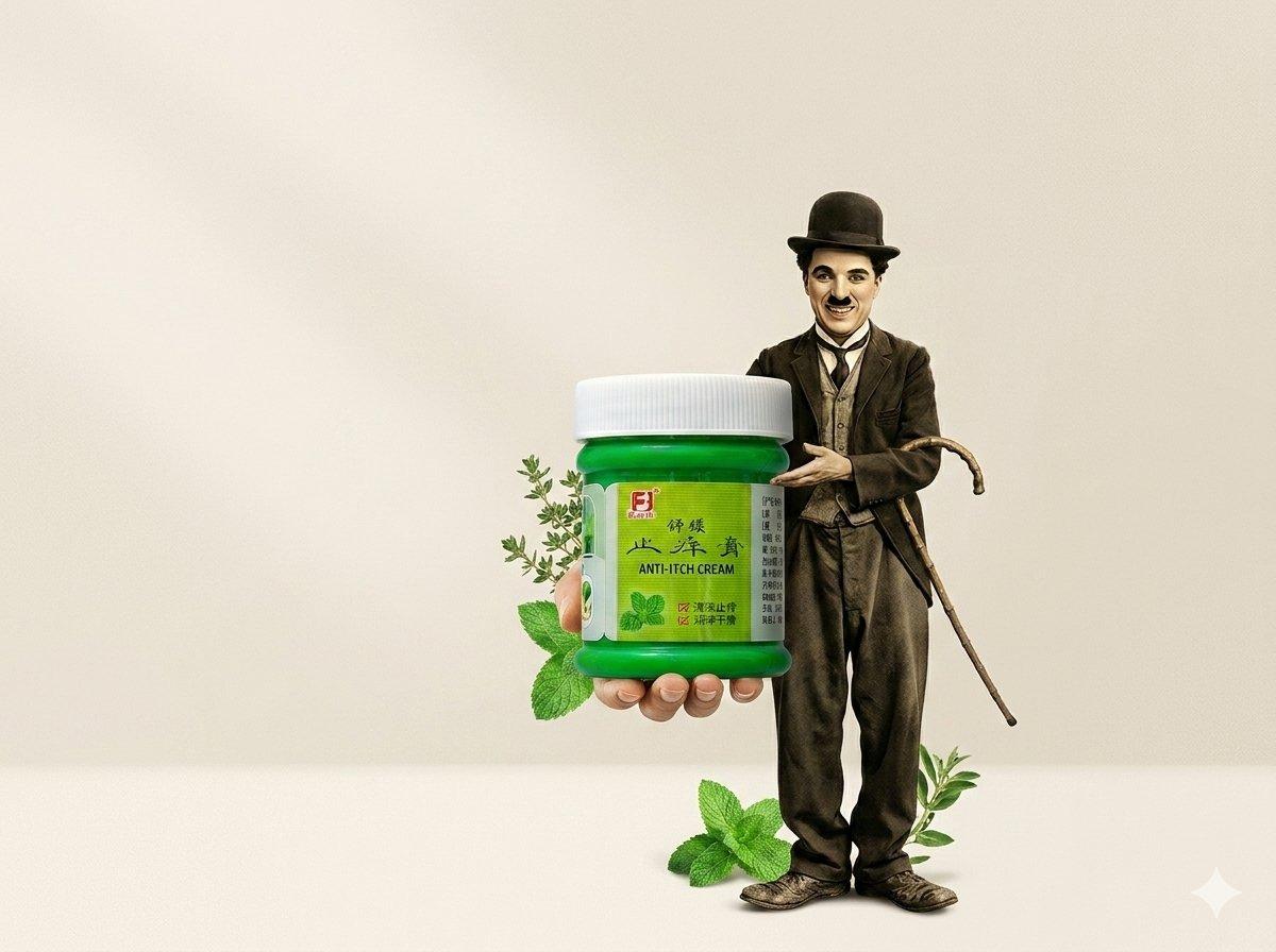 Minimal Anti-Itch Cream Poster - AI image template preview