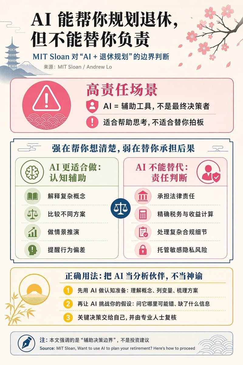 Chinese AI Retirement Planning Infographic - AI image template preview