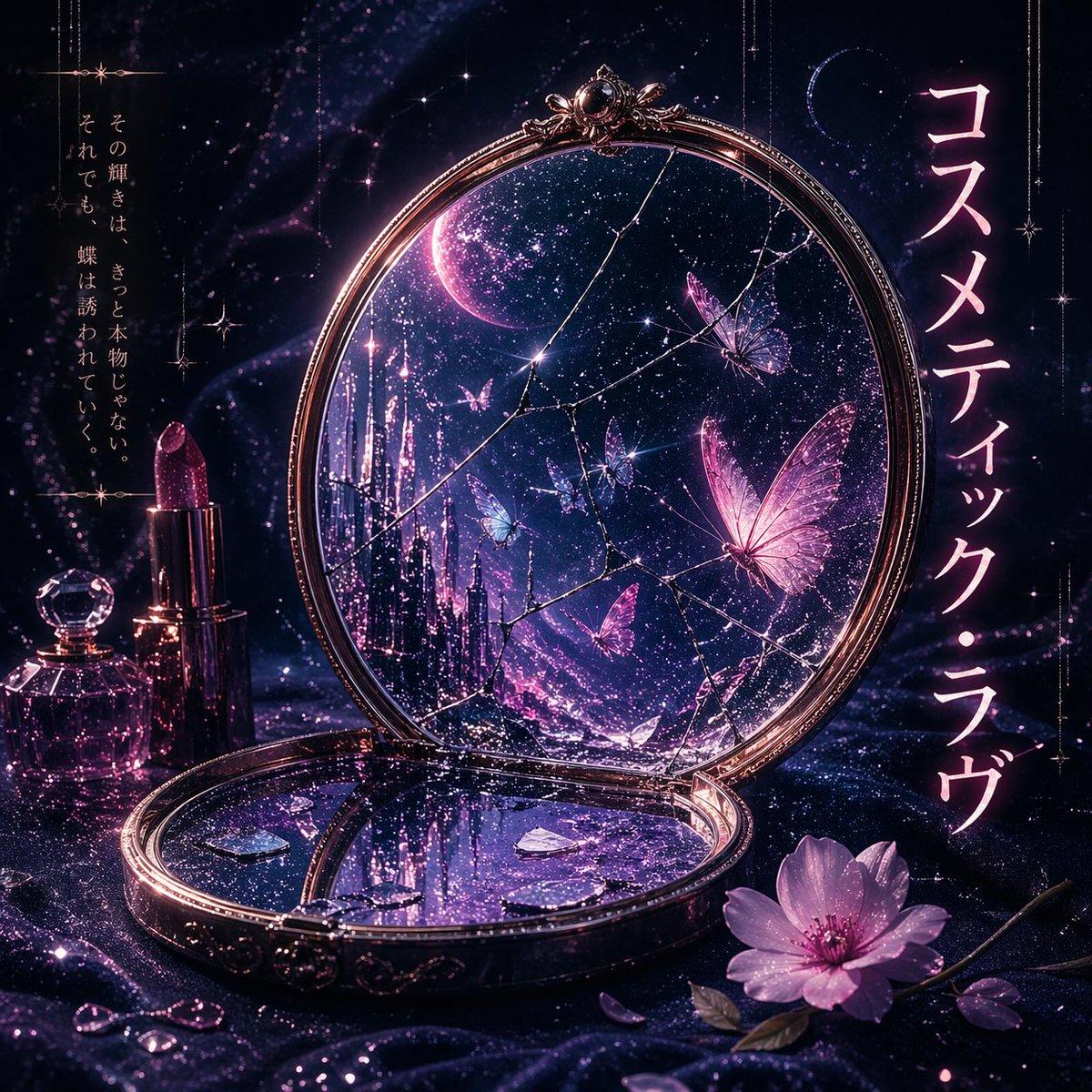 Cosmic Broken Compact Album Cover - AI image template preview