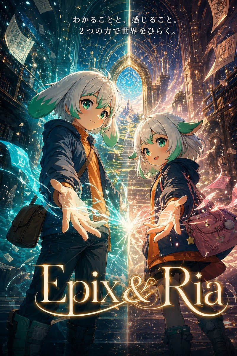 Fantasy Library Poster for Epix & Ria - AI image template preview