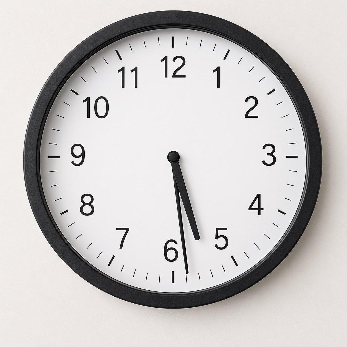 Minimal Analog Wall Clock at 05:29 - AI image template preview