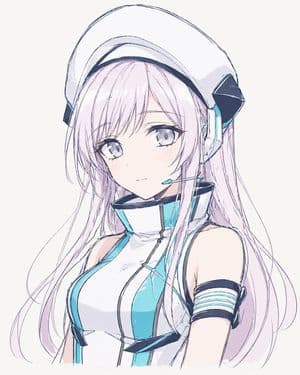 Minimal Sci-Fi Anime Girl Portrait - AI image template preview