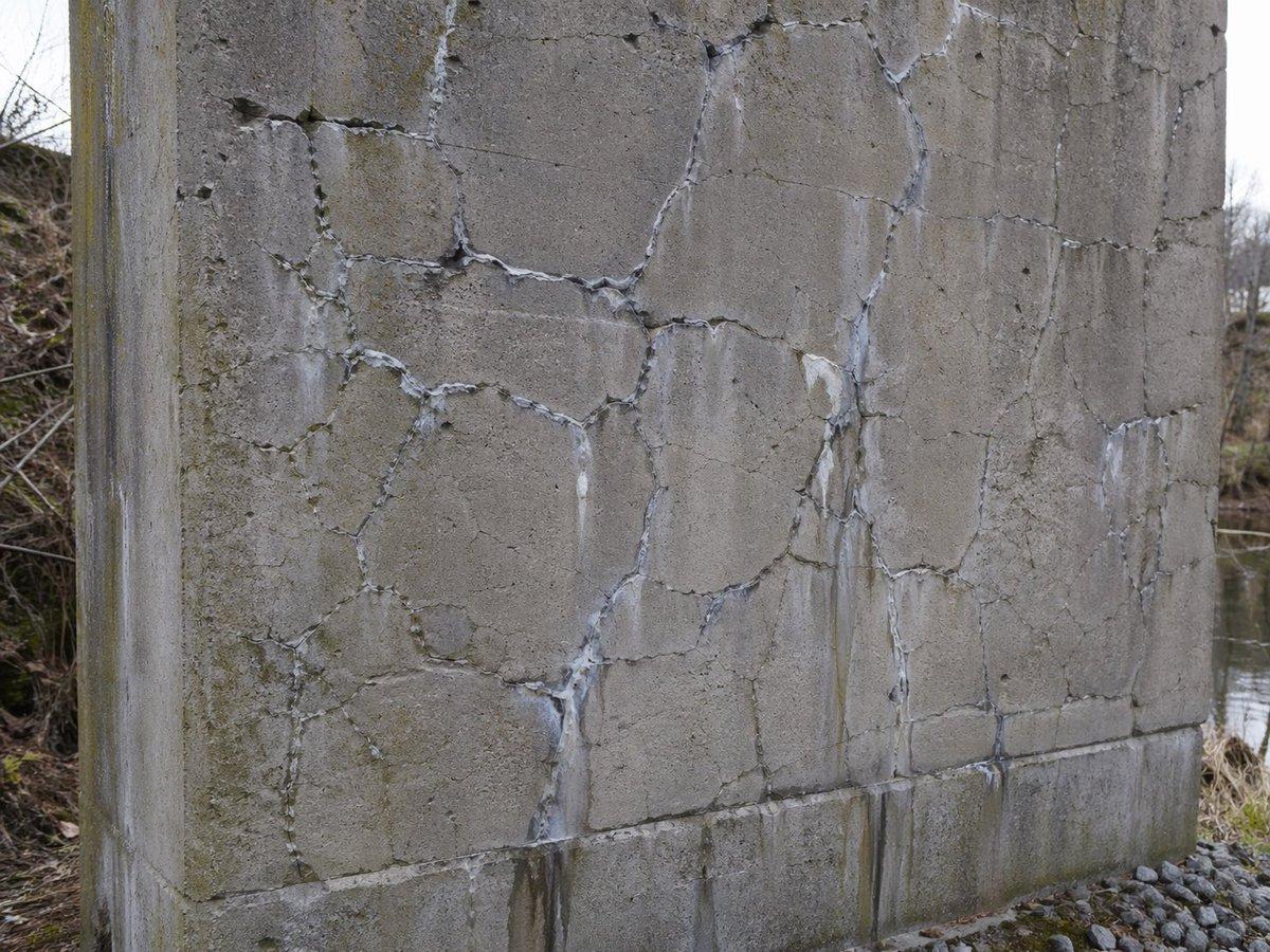 Concrete Wall with ASR Map Cracking - AI image template preview