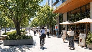 Sunny Japanese Cafe Street Scene preview