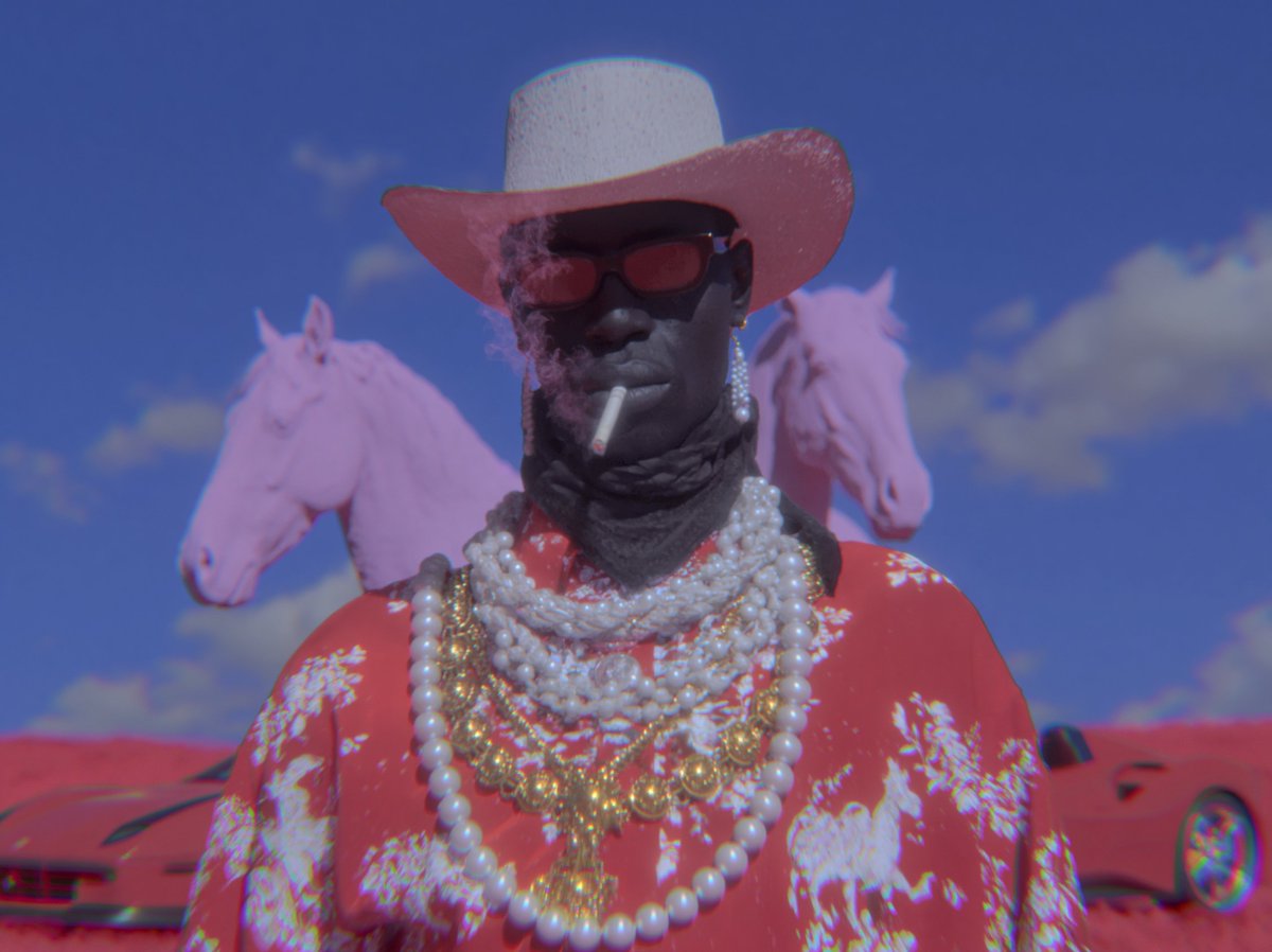 Surreal Cowboy Fashion Portrait - AI image template preview