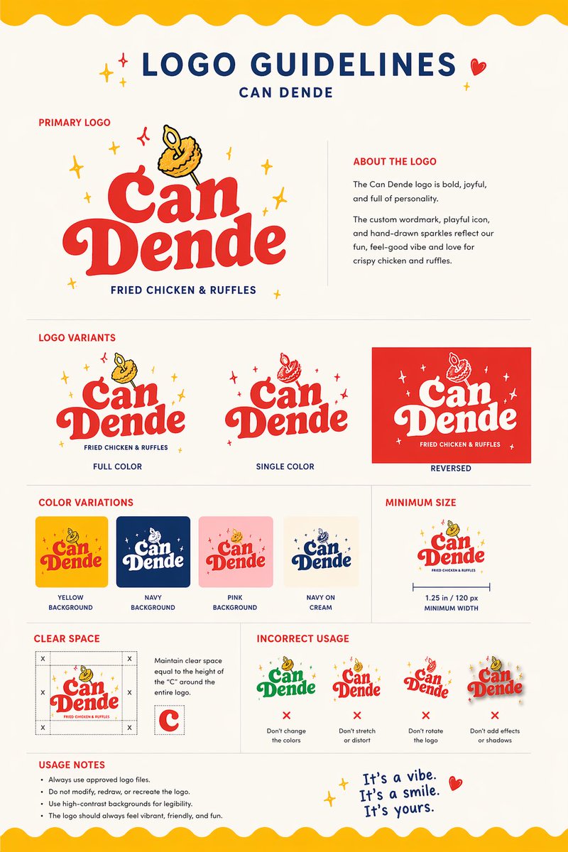 Restaurant Logo Guidelines Board - AI image template preview