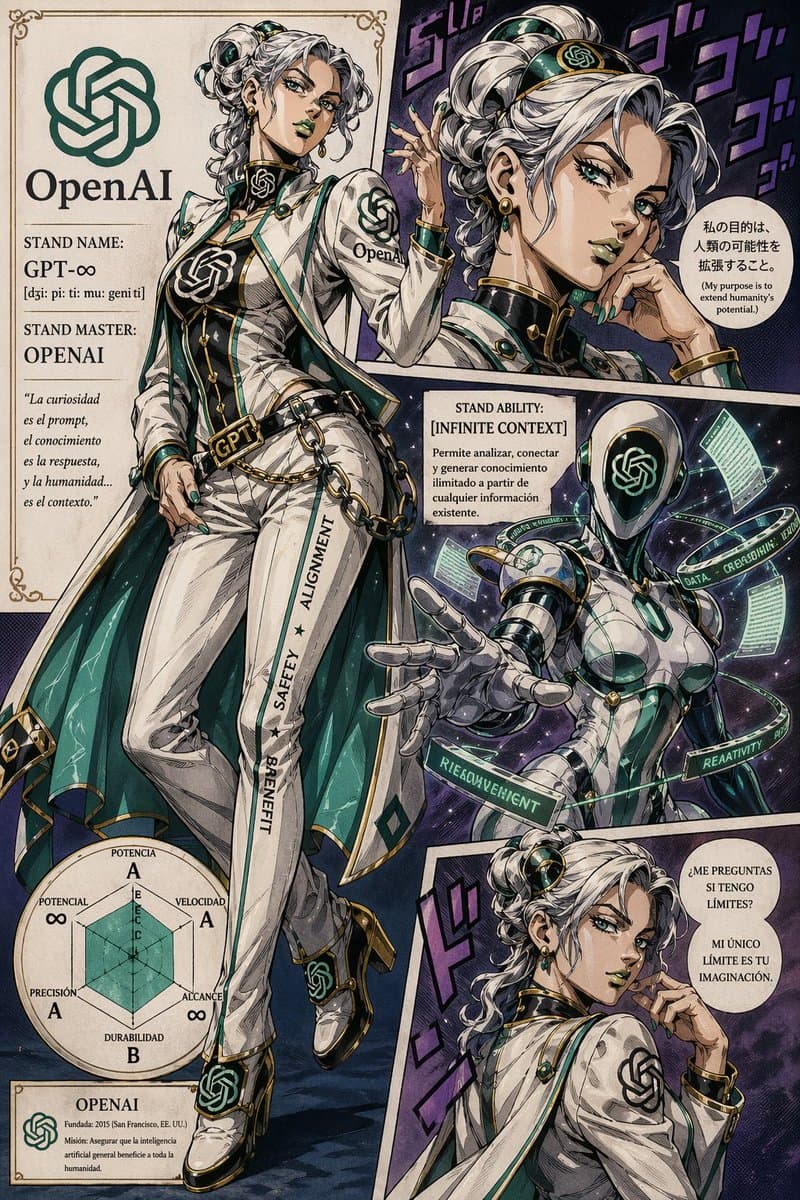 JoJo-Style OpenAI Stand Poster - AI image template preview