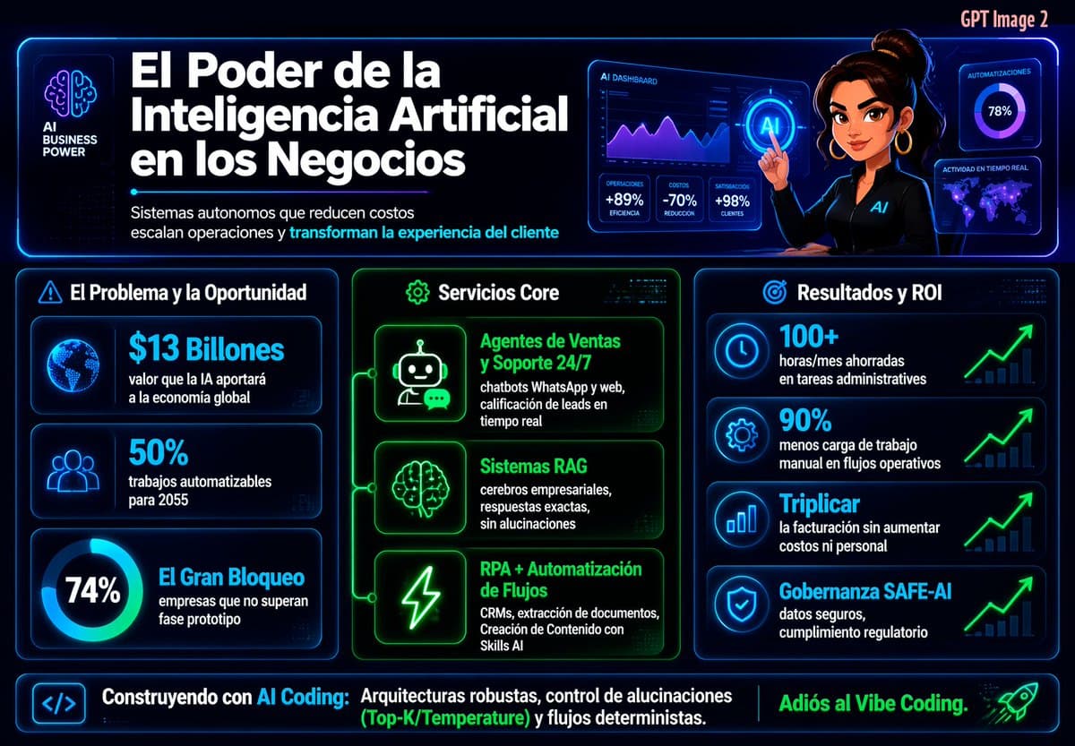 Spanish Neon AI Business Infographic - AI image template preview